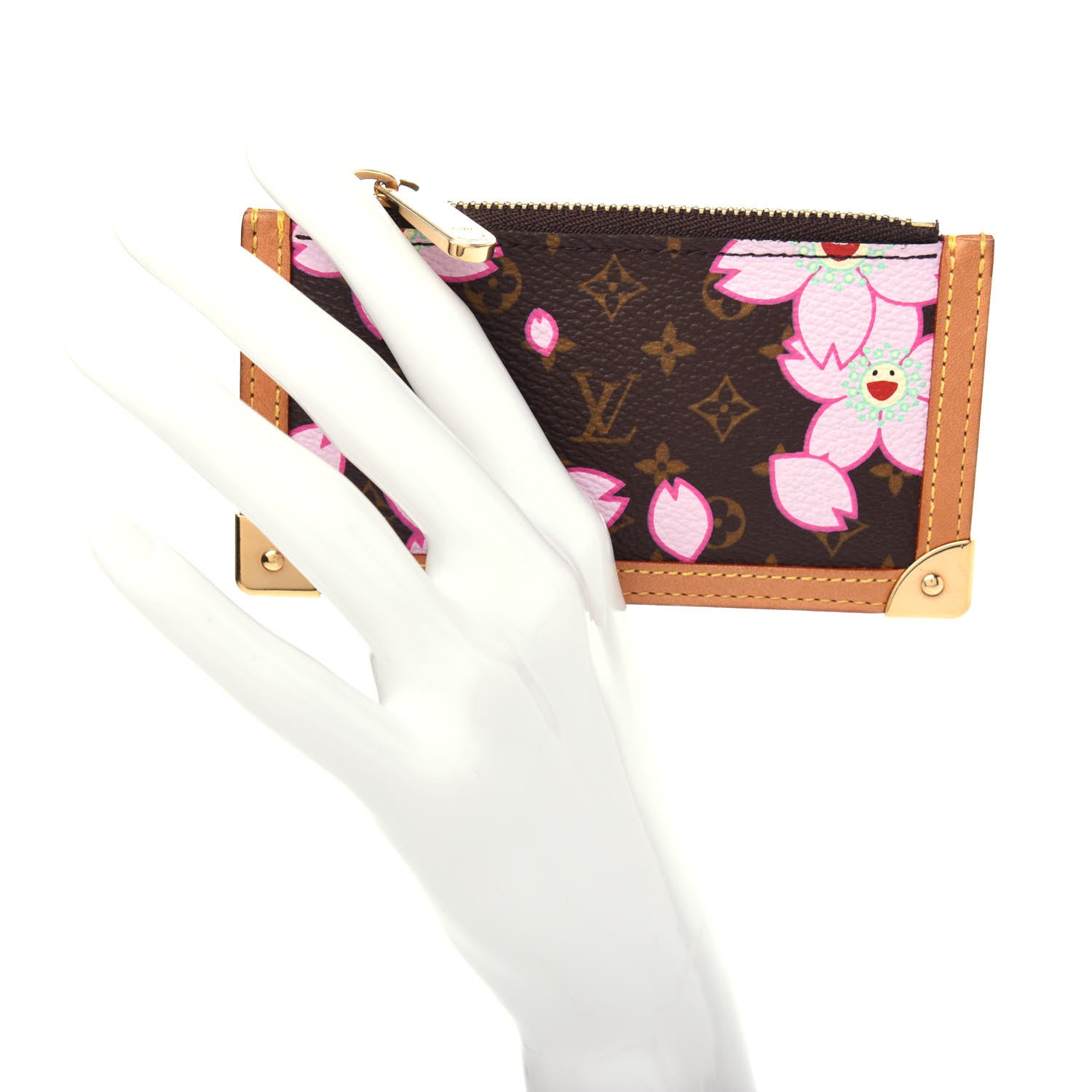Louis Vuitton Monogram Cherry Blossom Key Pouch Brown 2 of 6