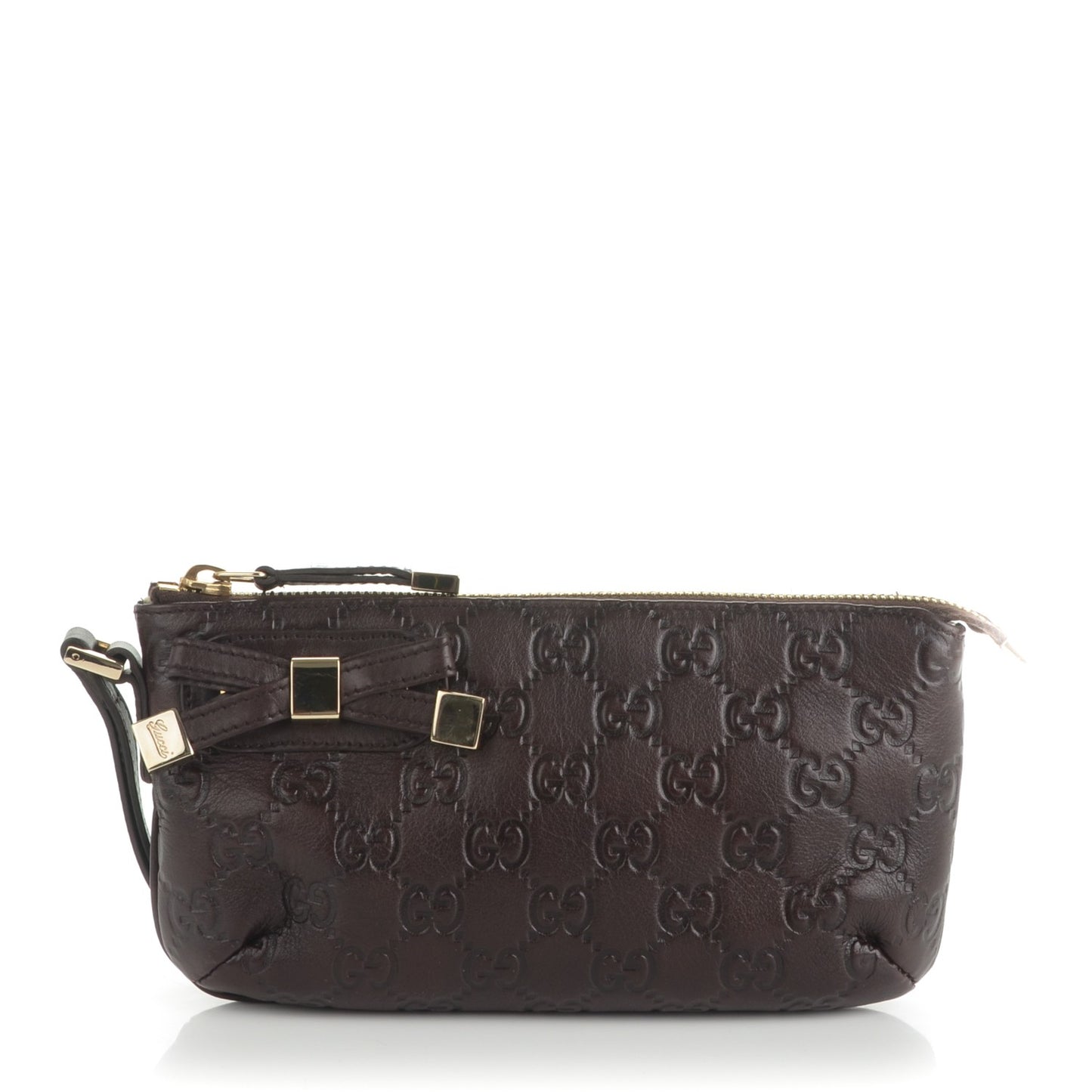 Guccissima Princy Wristlet Dark Brown