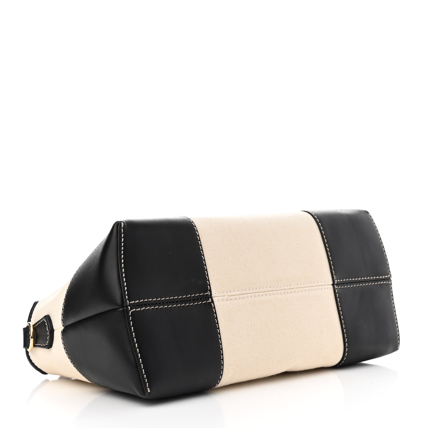 Fendi Canvas Vitello King Logo Embroidered Medium By The Way Boston Bag Grezzo Black 4 of 12