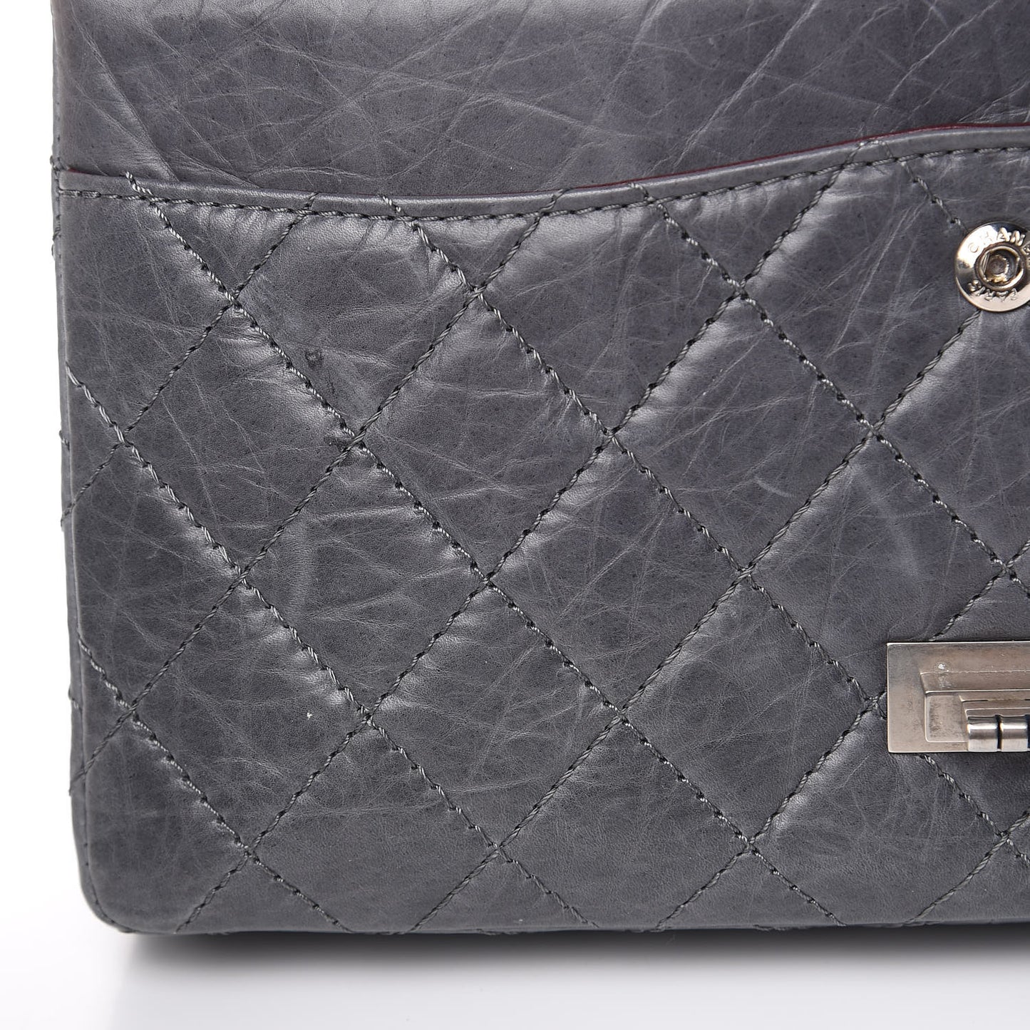 Aged Calfskin Quilted 50th Anniversary 2.55 Reissue Flap 226 Grey