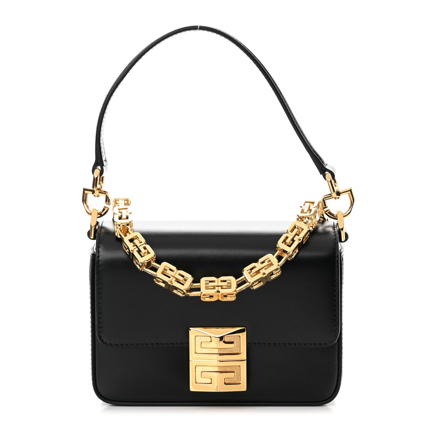 Box Calfskin Small 4G Cube Chain Shoulder Bag Black