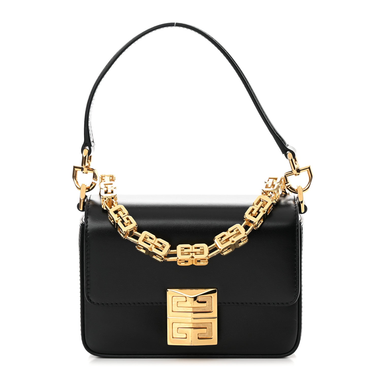 Givenchy Box Calfskin Small 4G Cube Chain Shoulder Bag Black 1 of 10