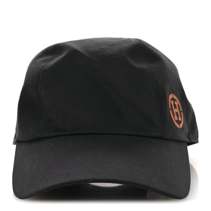 Hermes Cotton Miles H Circle Hat 60 Black 3 of 10