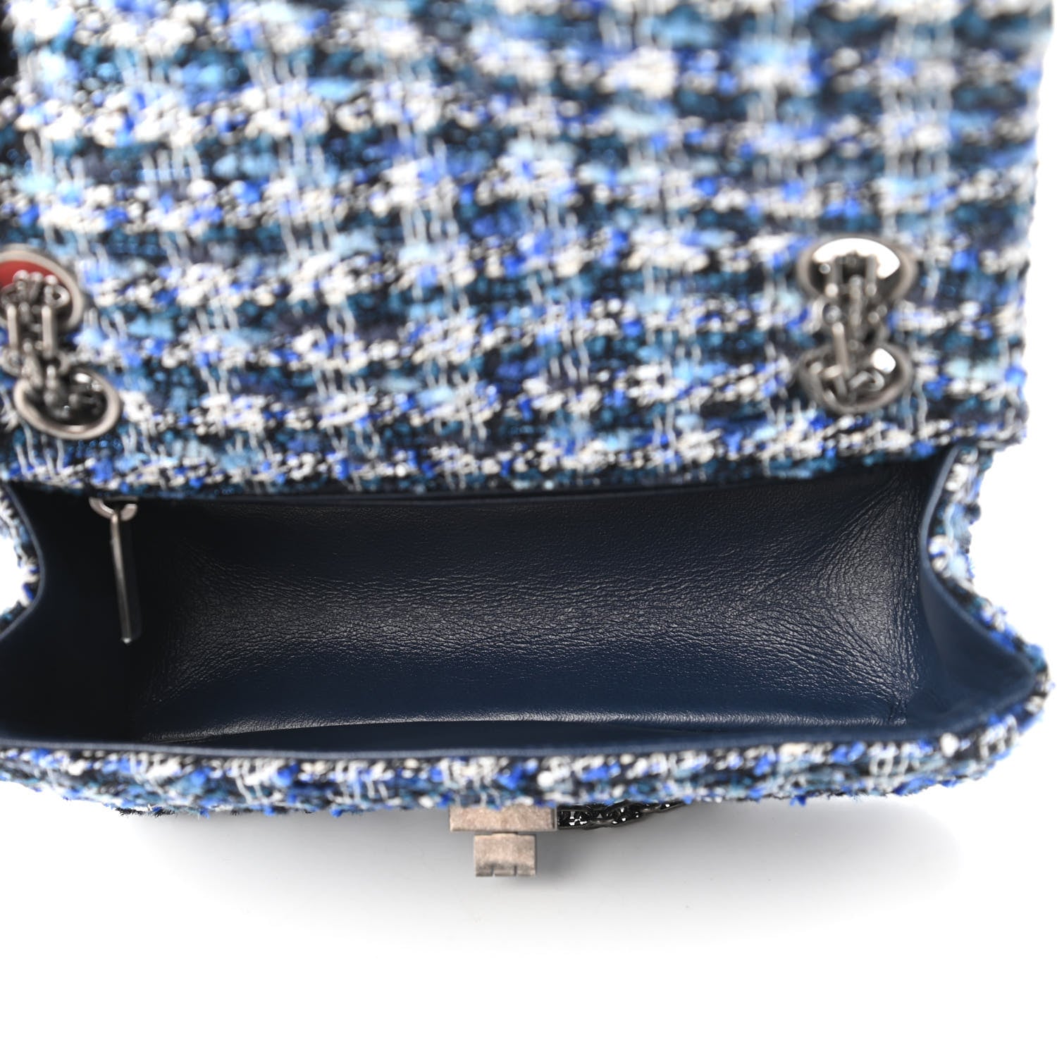 Chanel Tweed Quilted 2.55 Reissue Mini Flap Blue 5 of 11