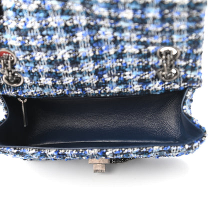 Chanel Tweed Quilted 2.55 Reissue Mini Flap Blue 5 of 11