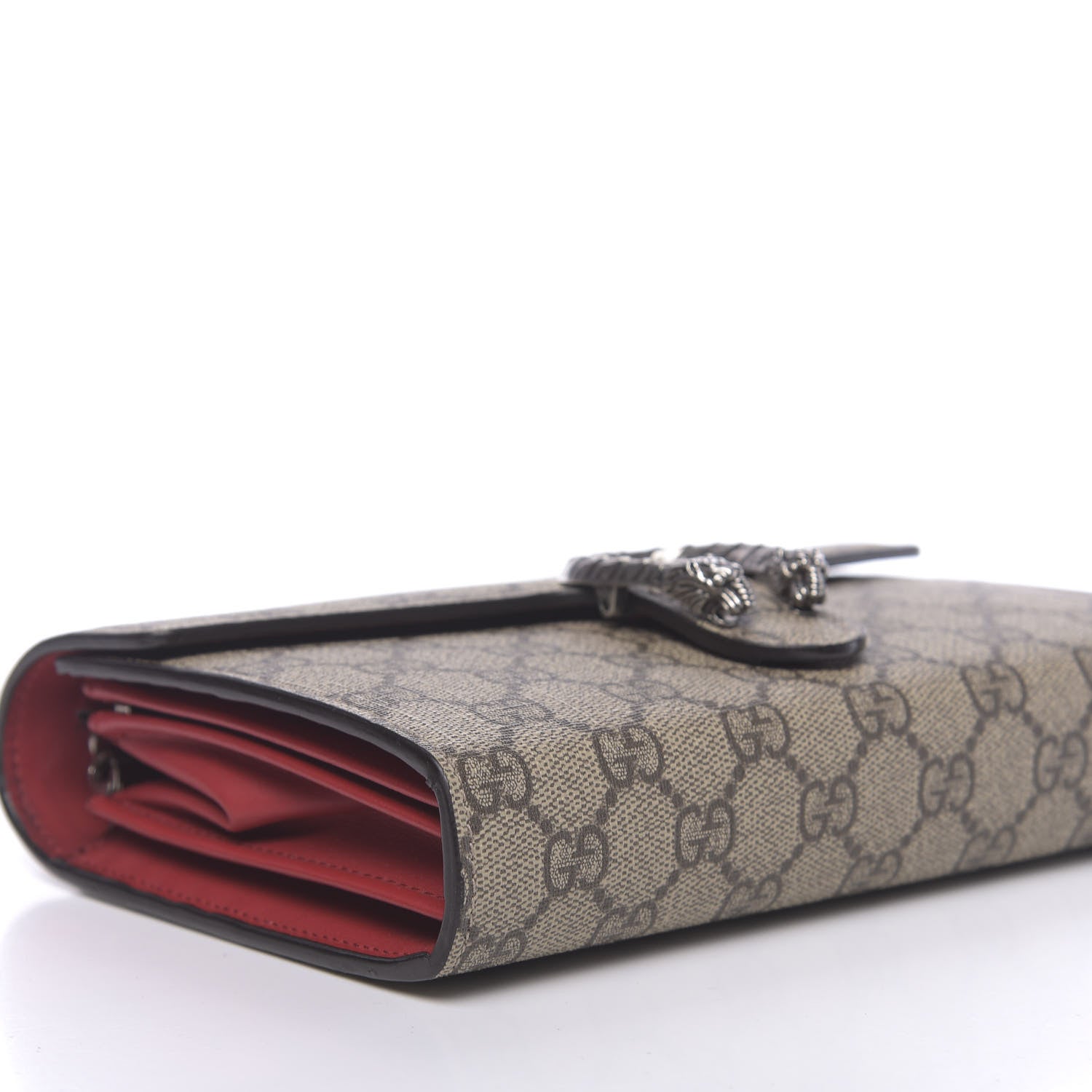Gucci GG Supreme Monogram Mini Dionysus Chain Wallet Beige Vulcanic Red 8 of 13