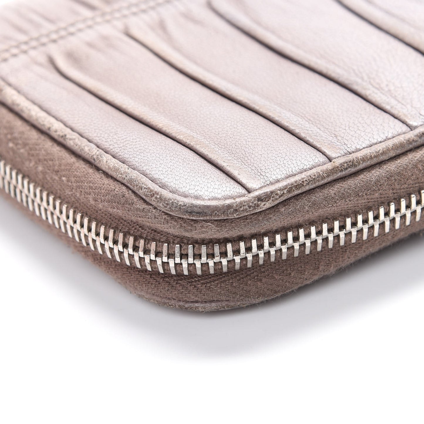Nappa Gaufre Zip Around Wallet Bambu