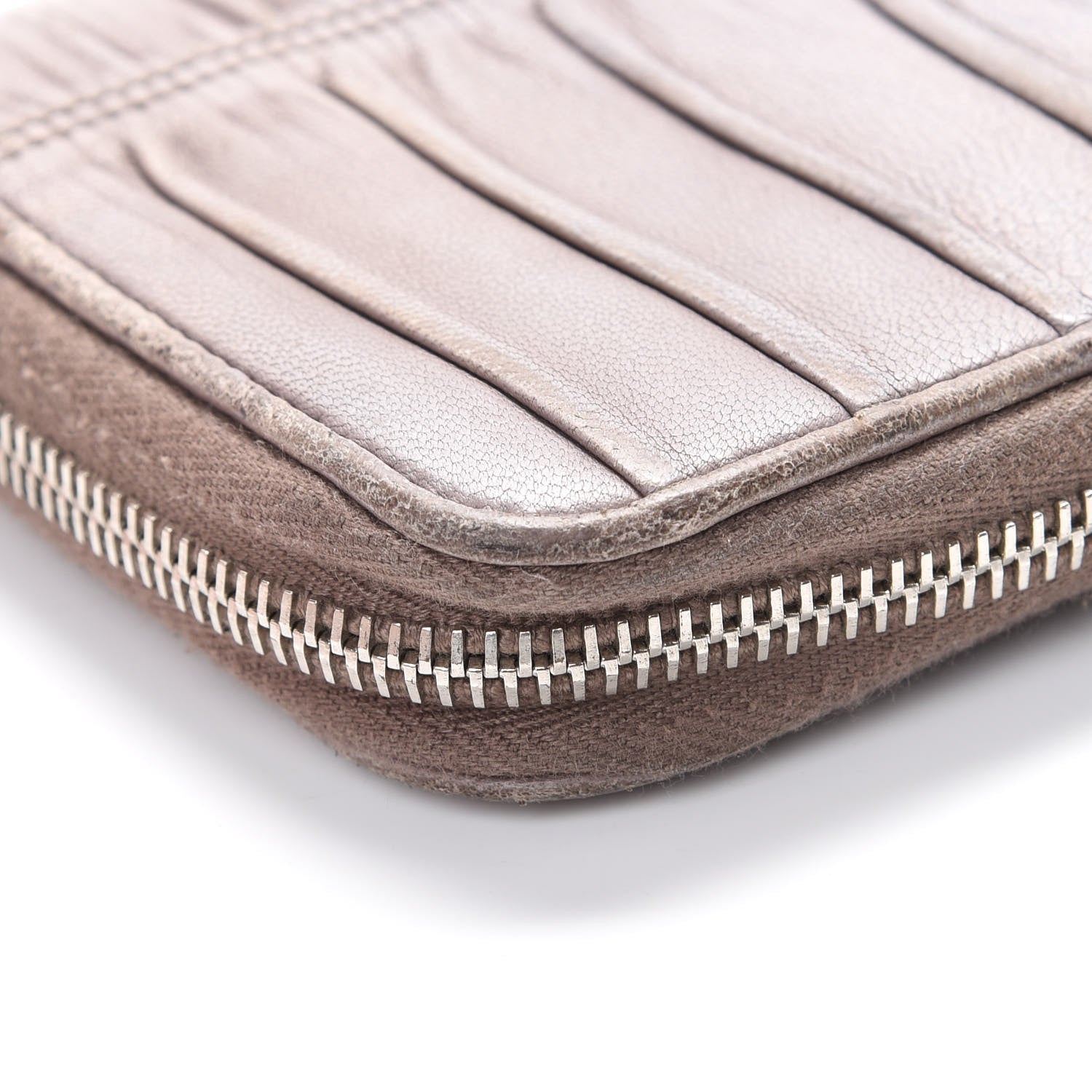 Prada Nappa Gaufre Zip Around Wallet Bambu 13 of 18