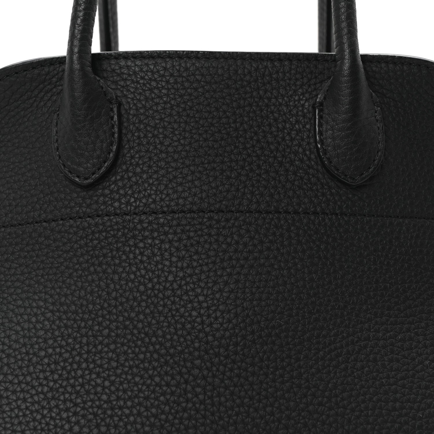The Row Grained Calfskin Soft Margaux 10 Bag Black 7 of 9