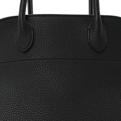 The Row Grained Calfskin Soft Margaux 10 Bag Black 7 of 9