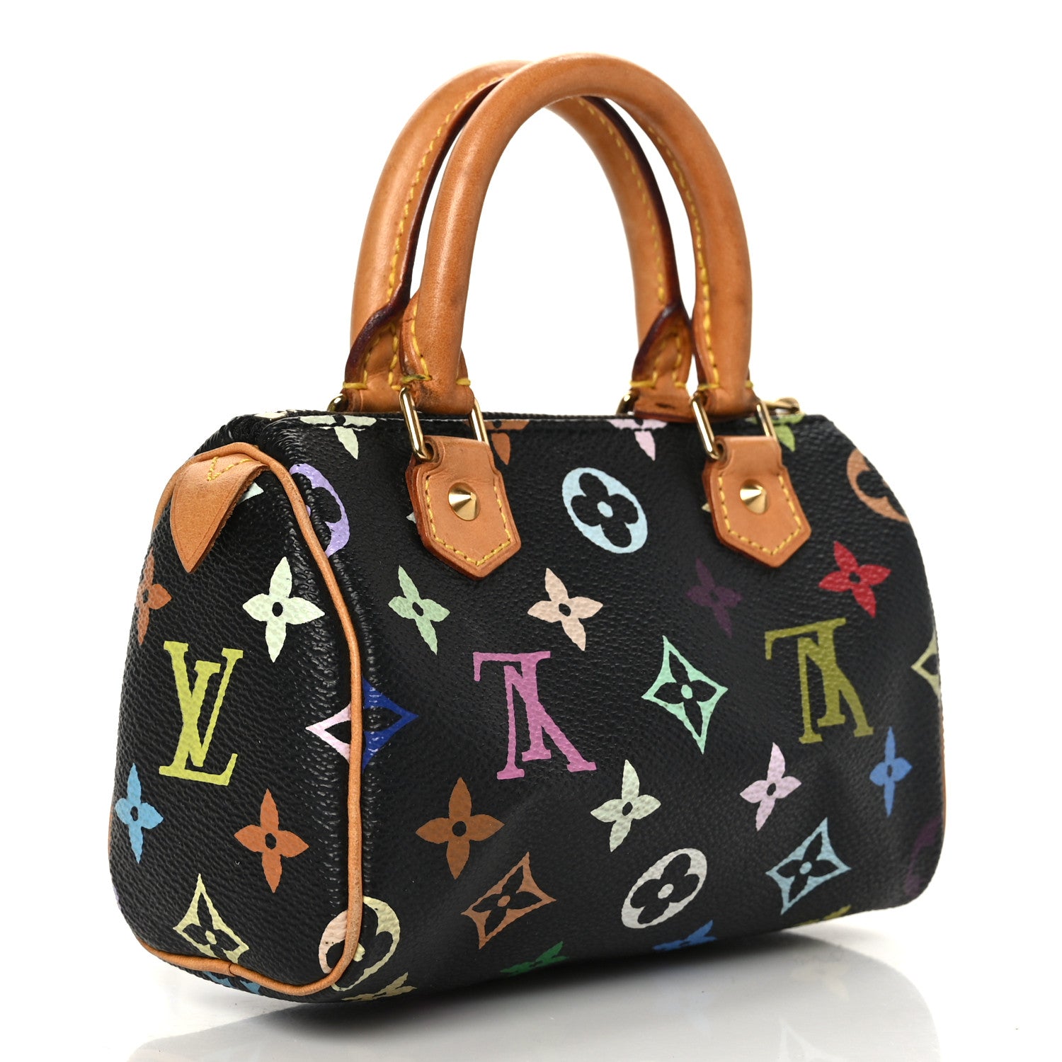 Louis Vuitton Monogram Multicolor Mini Sac HL Speedy Black 3 of 7