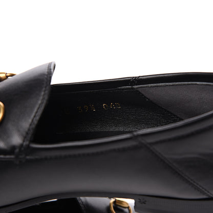 Gucci Lambskin Womens Brixton Horsebit Loafers 39.5 Black 6 of 9