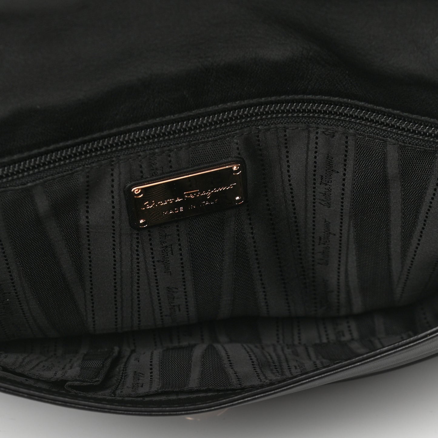 Calfskin Patent Flap Shoulder Bag Black