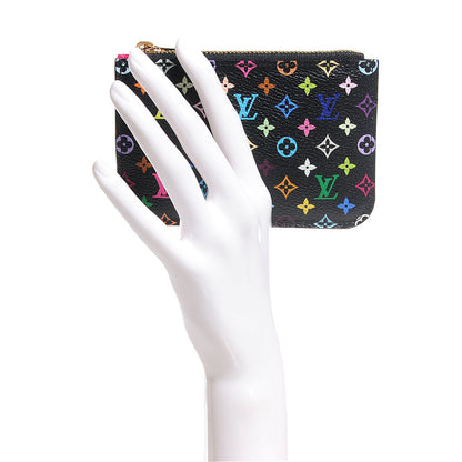Louis Vuitton Monogram Multicolor Key Pouch Black Grenade 2 of 16
