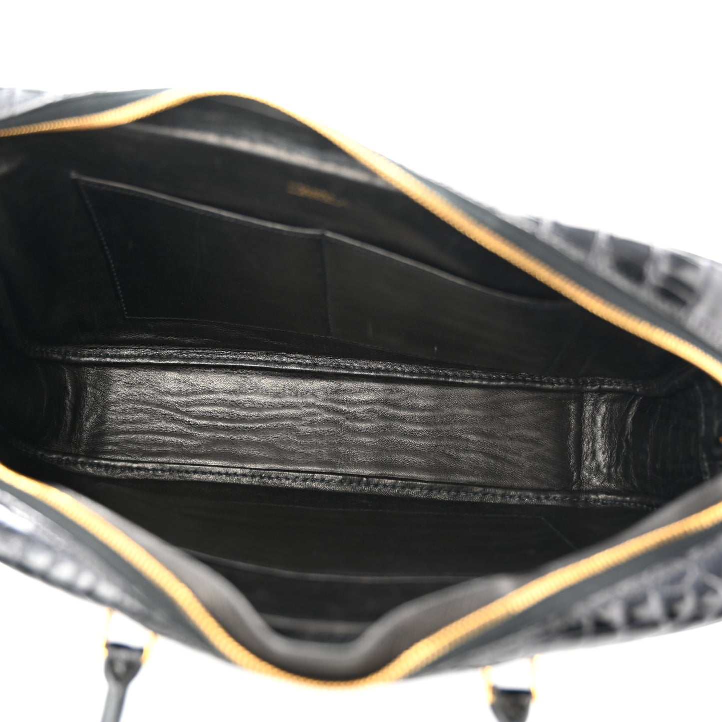 Shiny Porosus Crocodile Plume Elan 28 Black