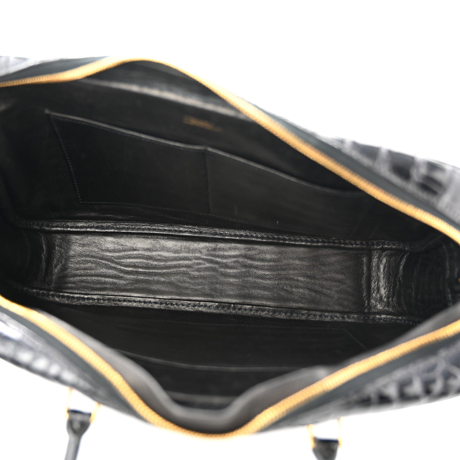 Hermes Shiny Porosus Crocodile Plume Elan 28 Black 5 of 9