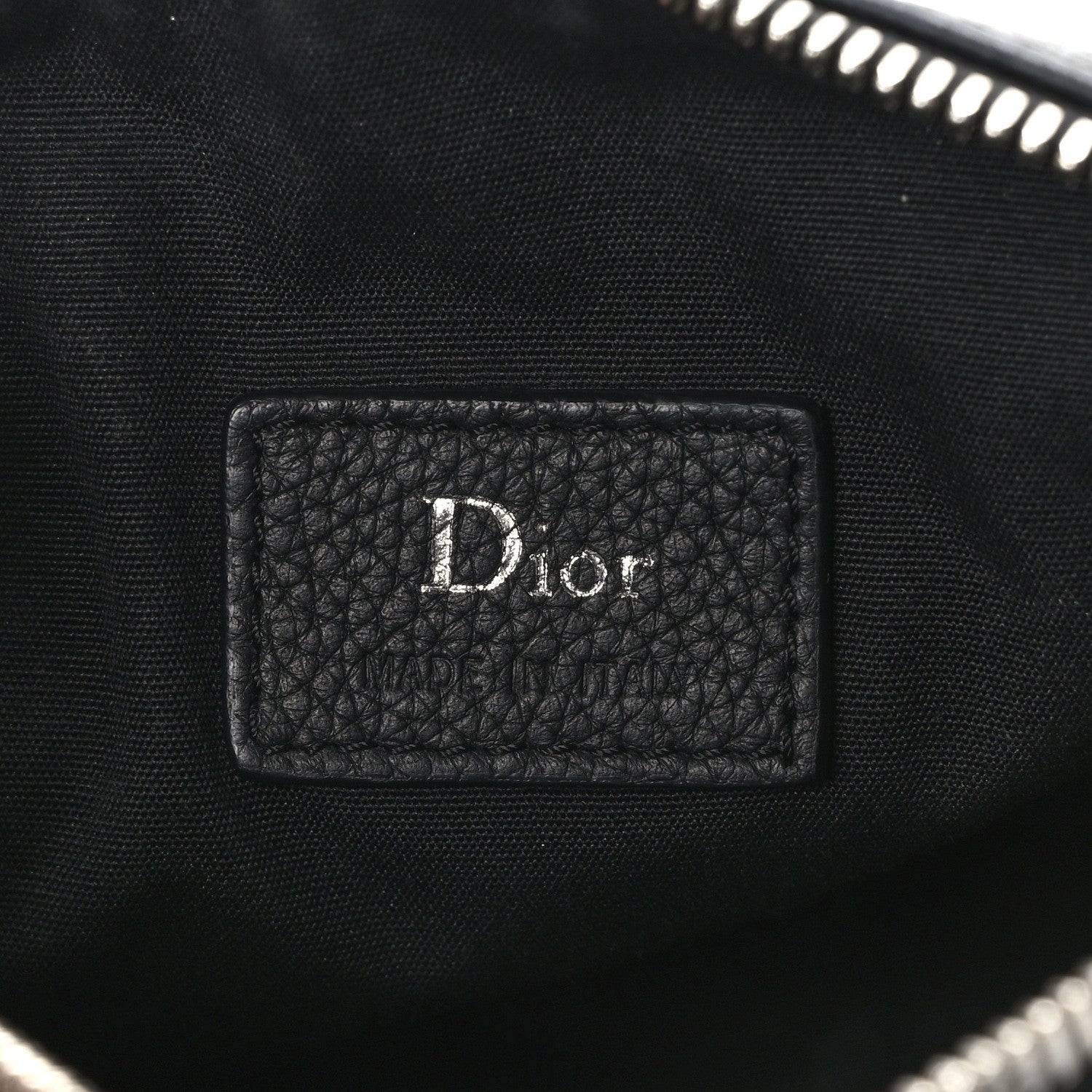 Christian Dior CHRISTIAN DIOR HOMME Grained Calfskin Mens Roller Pouch Black 6 of 12