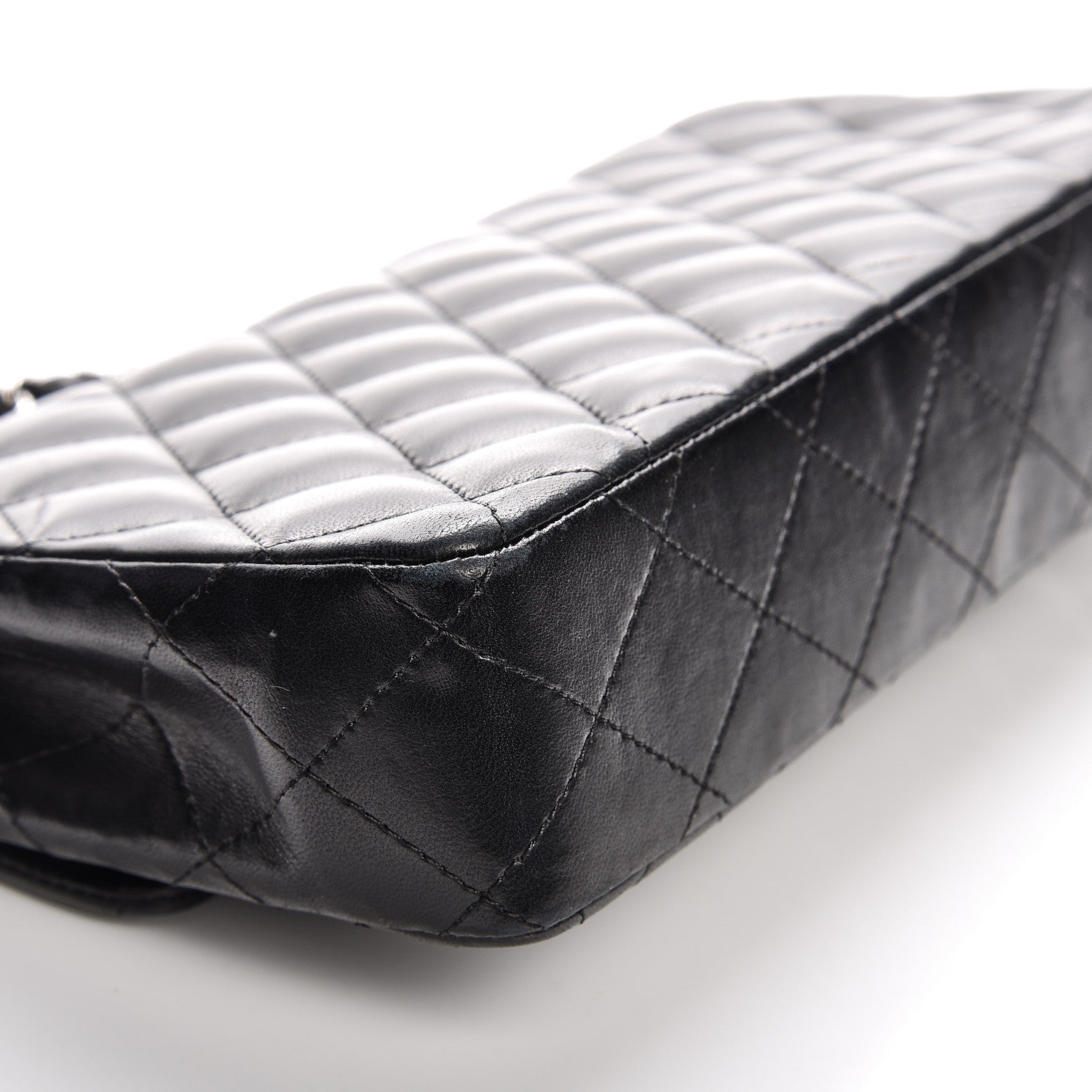 Chanel Lambskin Quilted East West Flap Black 9 of 12