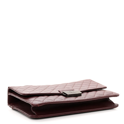 Chanel Goatskin Quilted Large CC University Top Handle Flap Burgundy 4 of 12