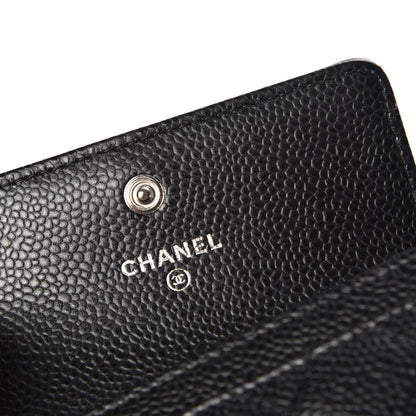 Chanel Caviar Quilted Flap Card Holder Black 7 of 9