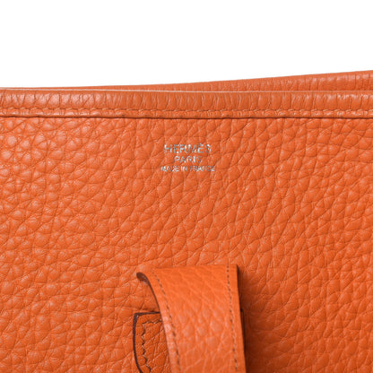 Hermes Taurillon Clemence Evelyne II PM Orange 6 of 14