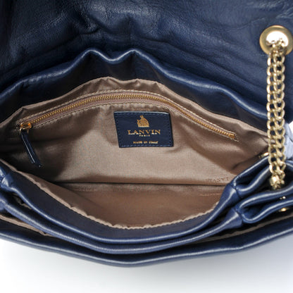 Lanvin Lambskin Quilted Medium Sugar Flap Shoulder Bag Navy 5 of 7