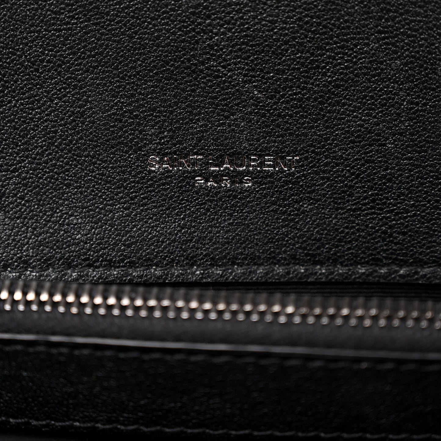 Sheepskin Matelasse Chevron Monogram Large College Satchel Black