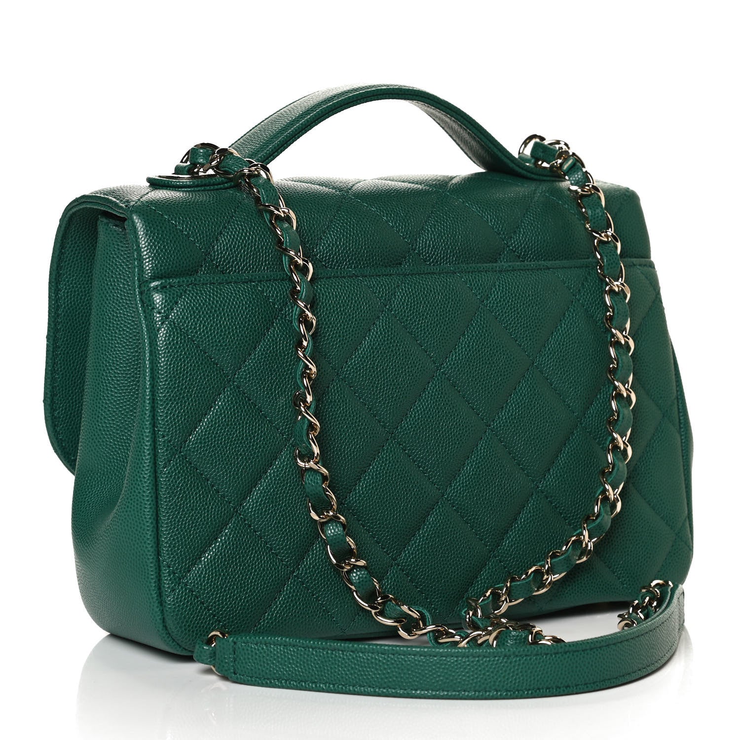 Chanel Caviar Quilted Medium Business Affinity Flap Green 3 of 13