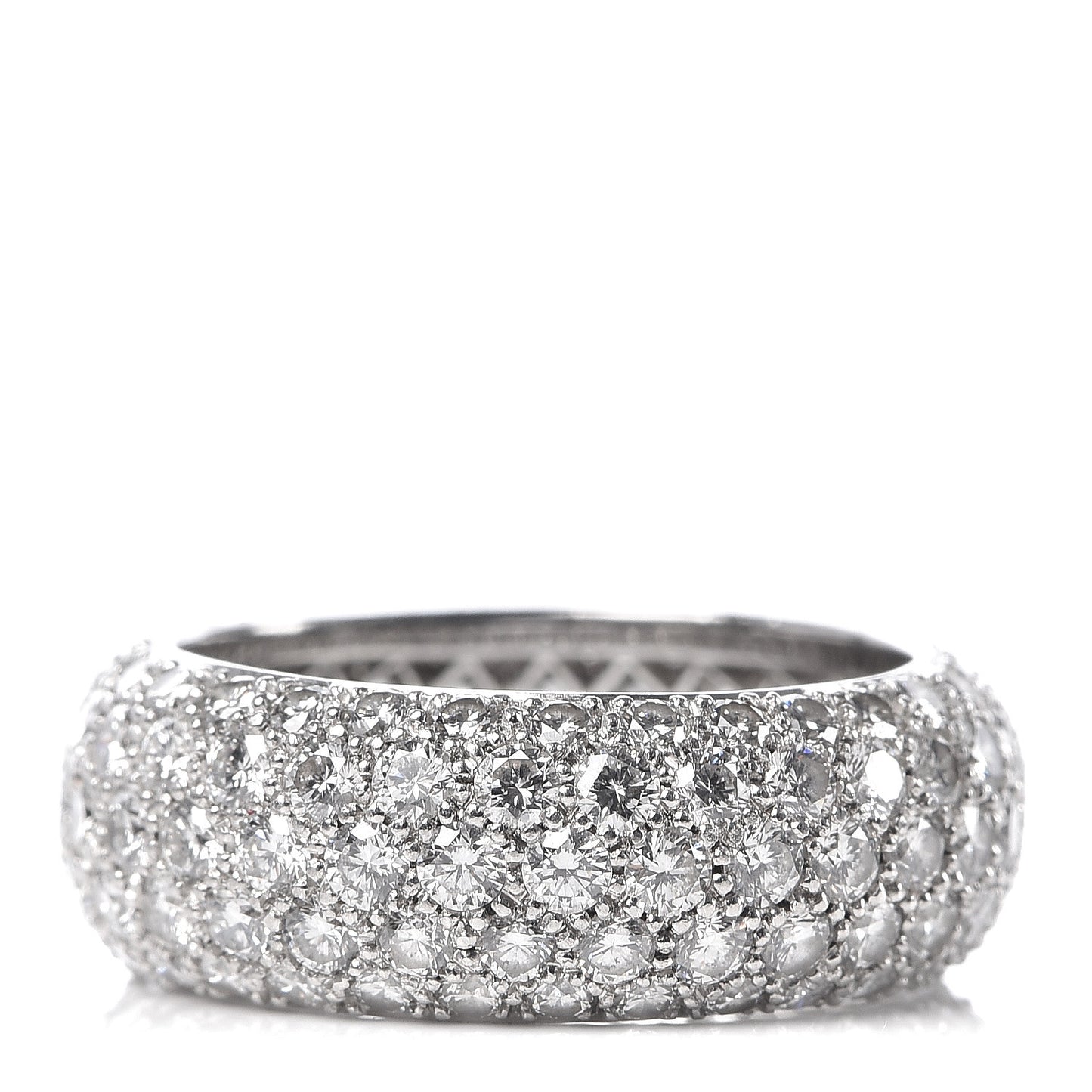 Platinum Diamond Five Row Etoile Band Ring 54 7