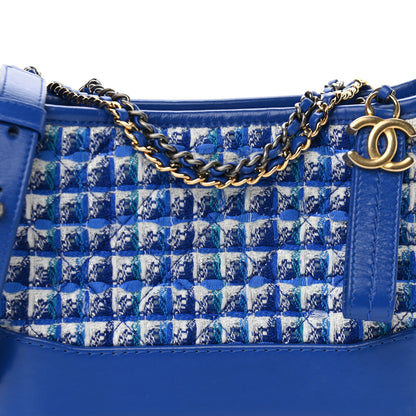 Chanel Tweed Calfskin Small Gabrielle Hobo Royal Blue 8 of 11
