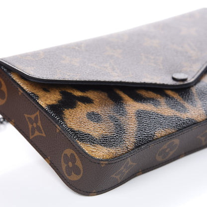 Louis Vuitton Monogram Animal Print Pochette Felicie Chain Wallet 8 of 9