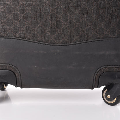Gucci GG Supreme Monogram Four Wheel Carry On Suitcase Dark Brown 26 of 46