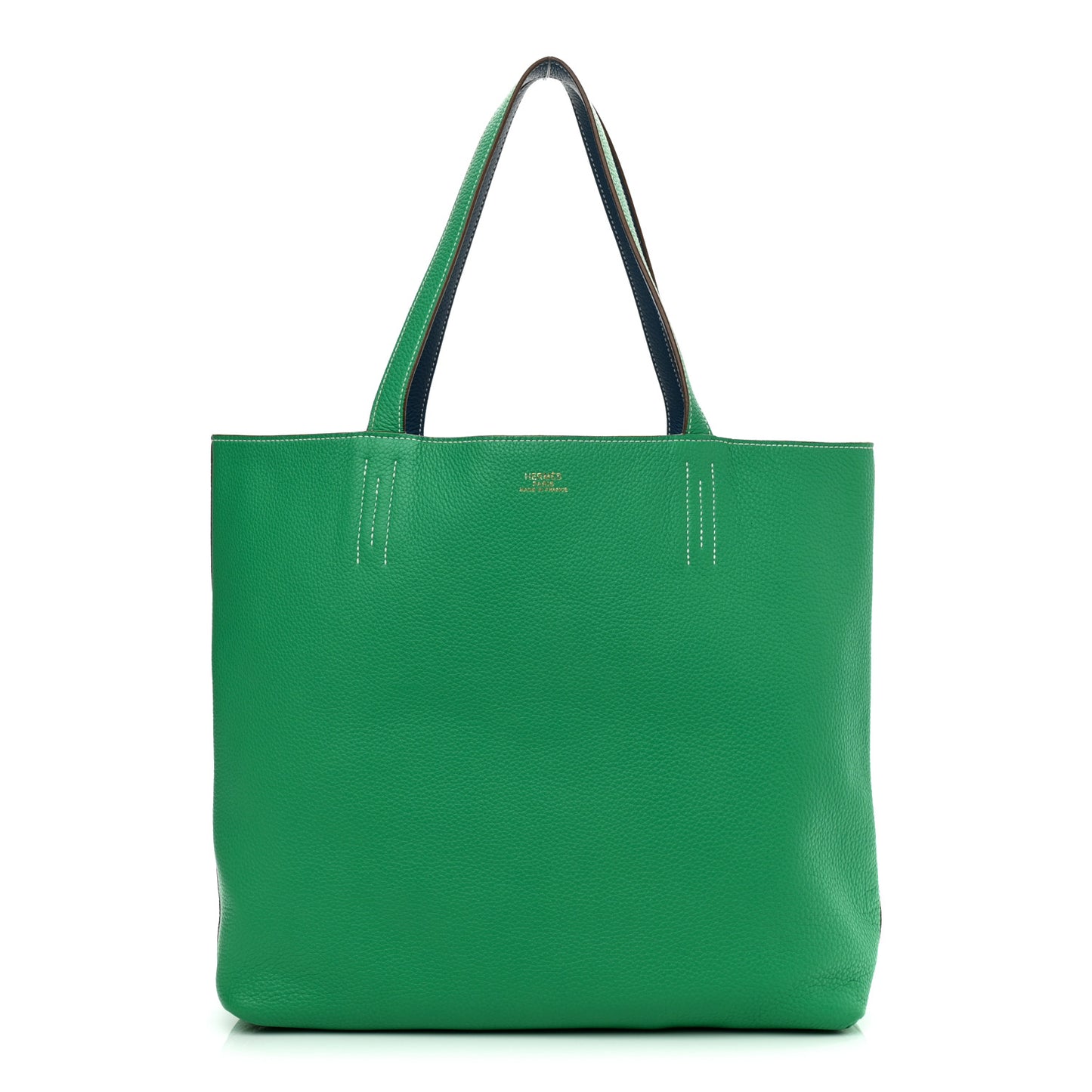 Taurillon Clemence Double Sens 36 Reversible Tote Menthe Colvert