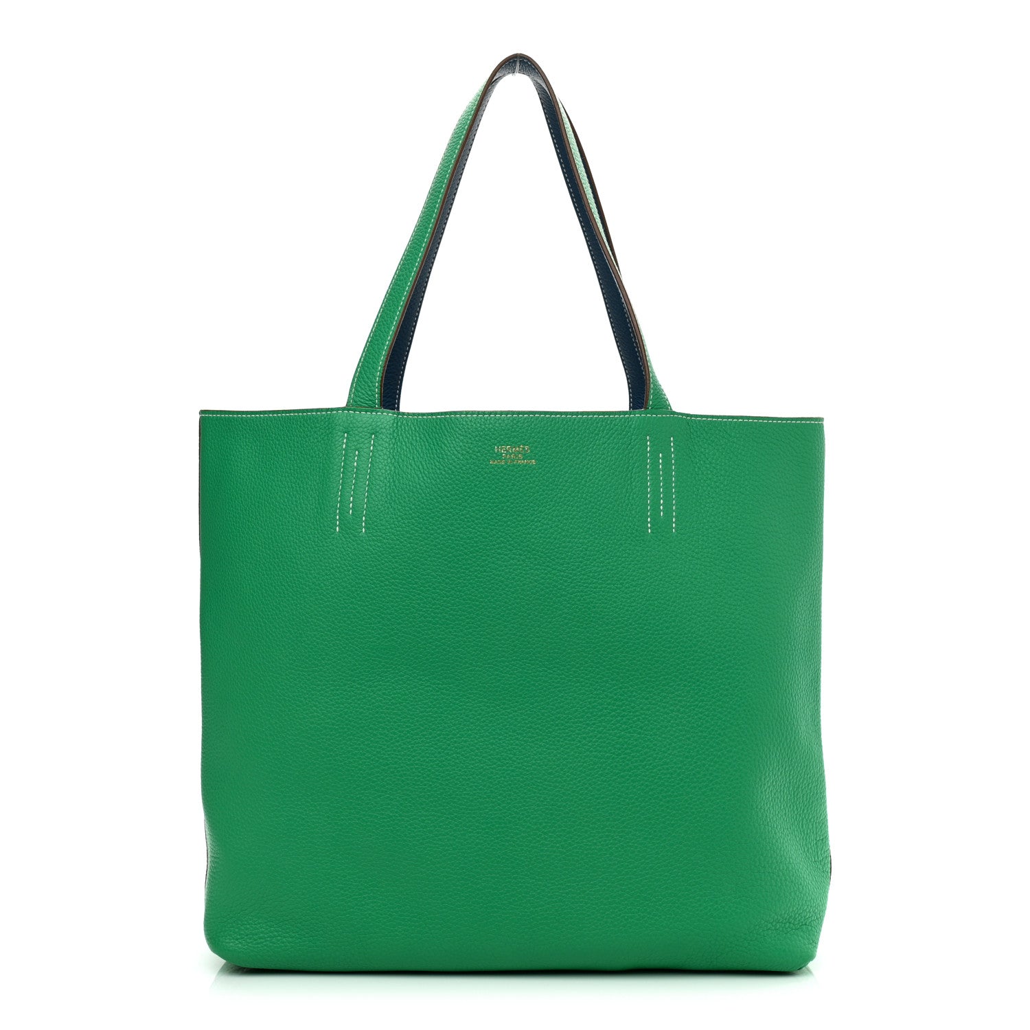 Hermes Taurillon Clemence Double Sens 36 Reversible Tote Menthe Colvert 1 of 15