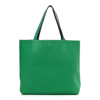 Hermes Taurillon Clemence Double Sens 36 Reversible Tote Menthe Colvert 1 of 15