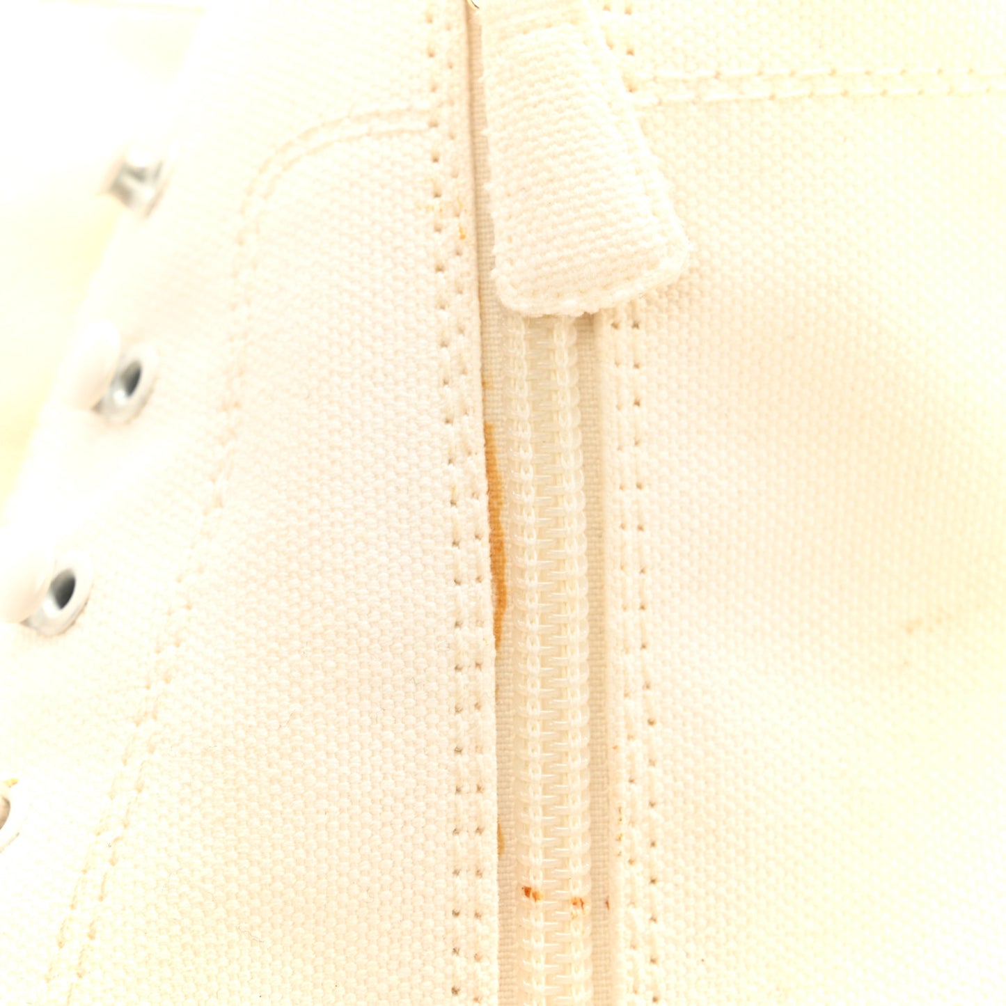 Fabric CC Lace Up Boots 41 White