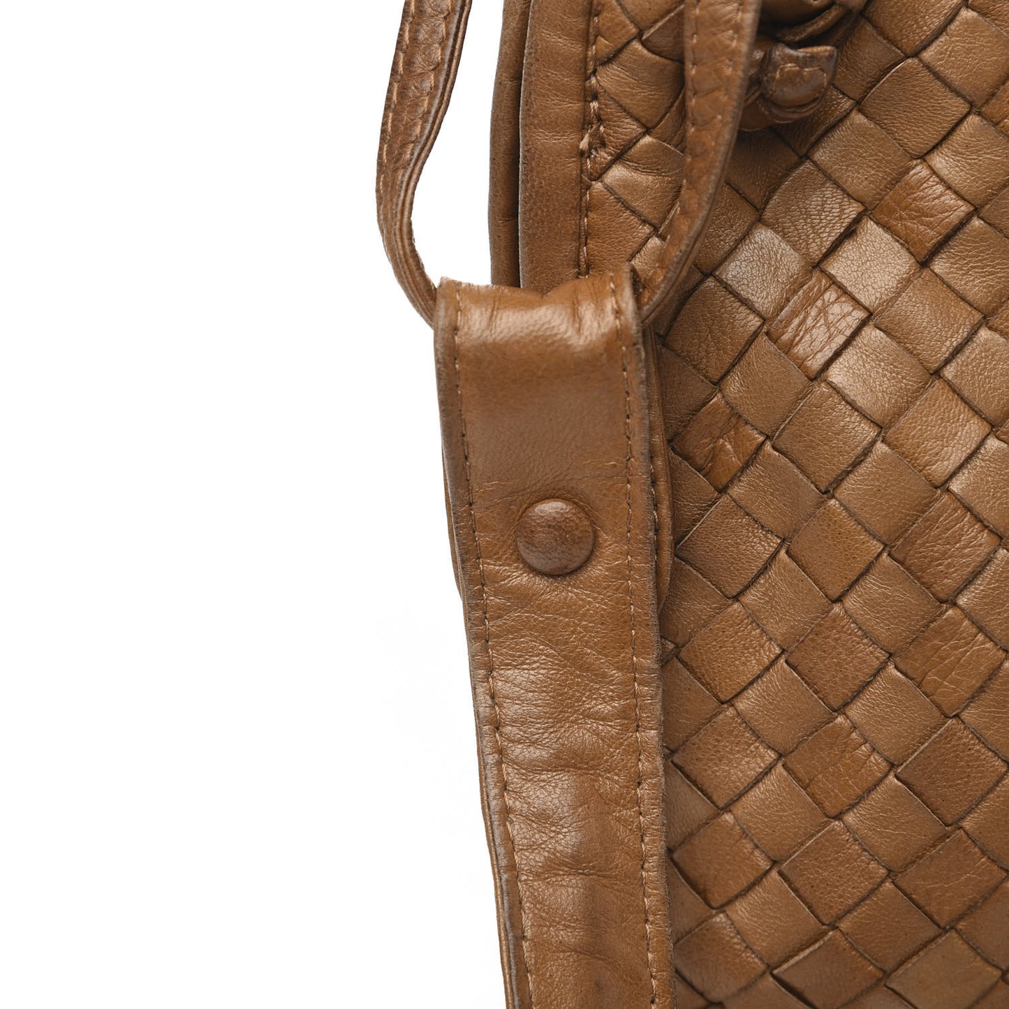 Nappa Intrecciato Nodini Crossbody Messenger Noce