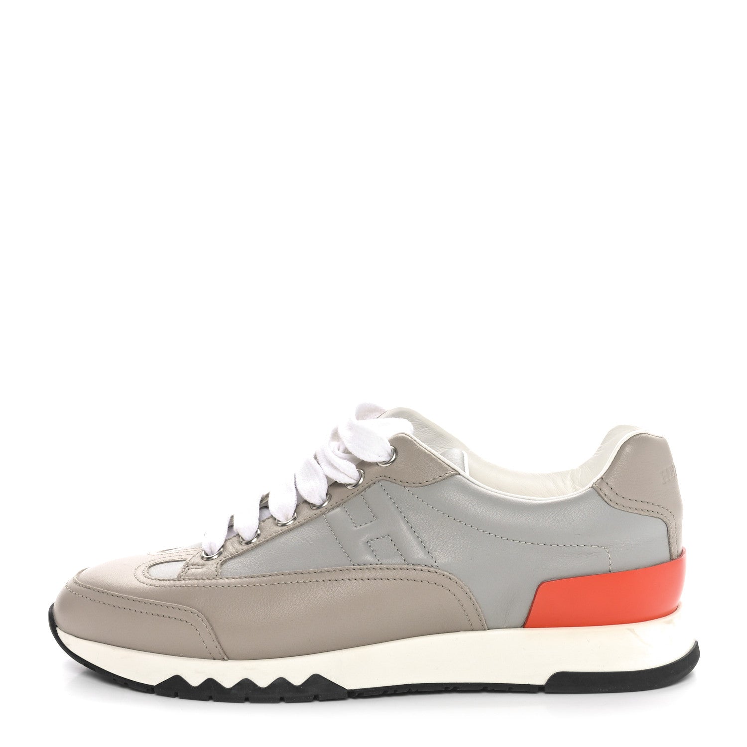 Hermes Calfskin Womens Trail Sneakers 36 Beige Rose Gris Brume 1 of 9