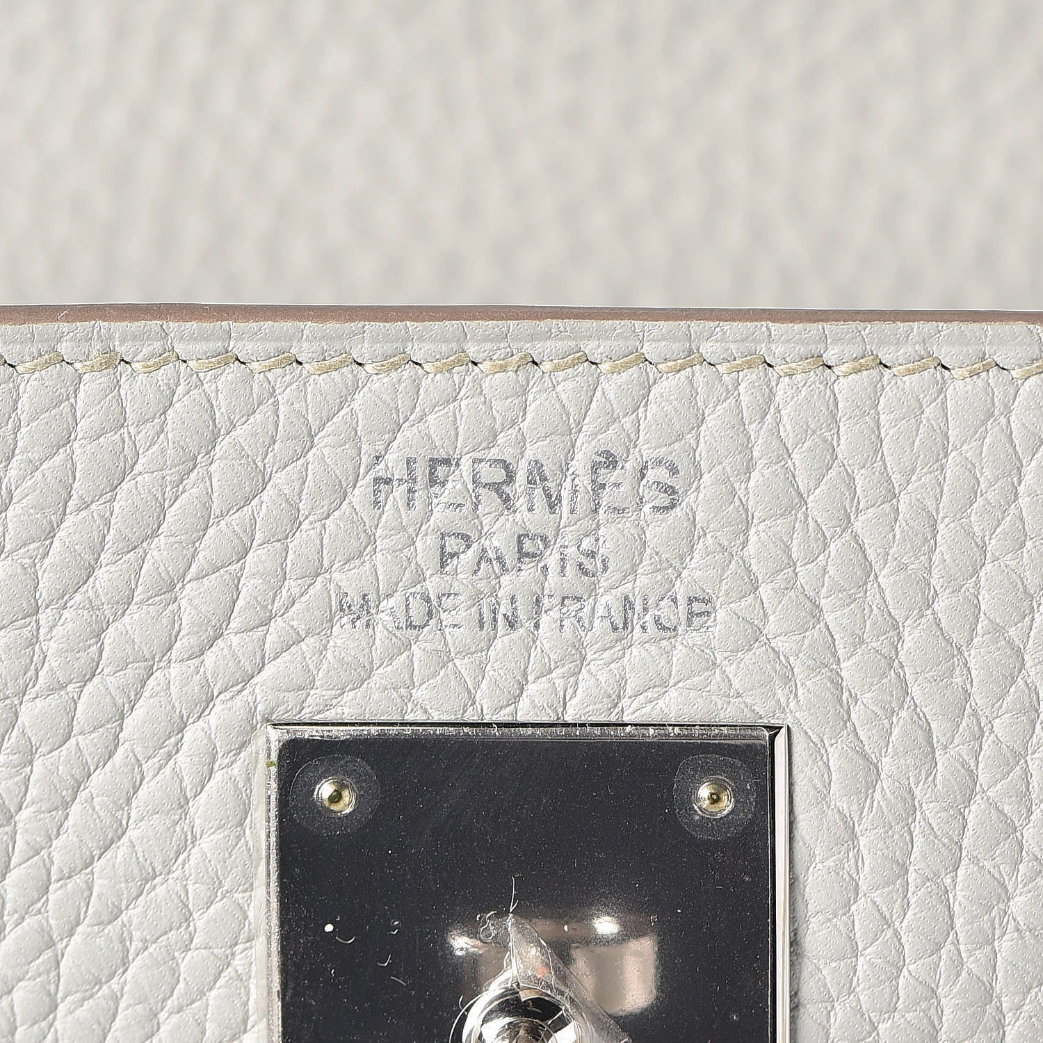 Hermes Taurillon Clemence Kelly Retourne 35 Gris Perle 9 of 28