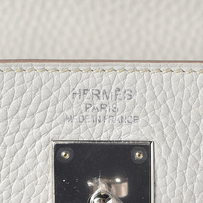 Hermes Taurillon Clemence Kelly Retourne 35 Gris Perle 9 of 28