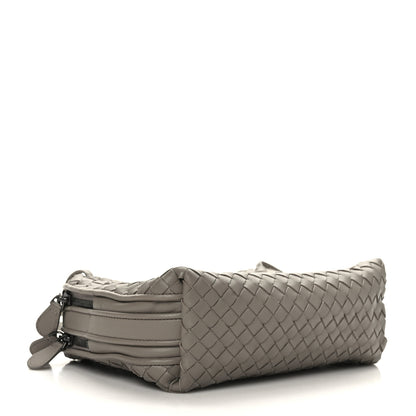 Bottega Veneta Nappa Intrecciato Nodini Crossbody Messenger Light Grey 3 of 8