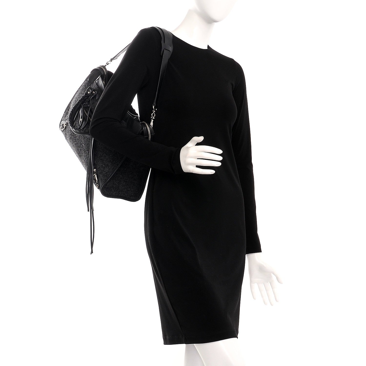 Balenciaga Alpaca Calfskin Classic Silver Hardware City Black 2 of 9