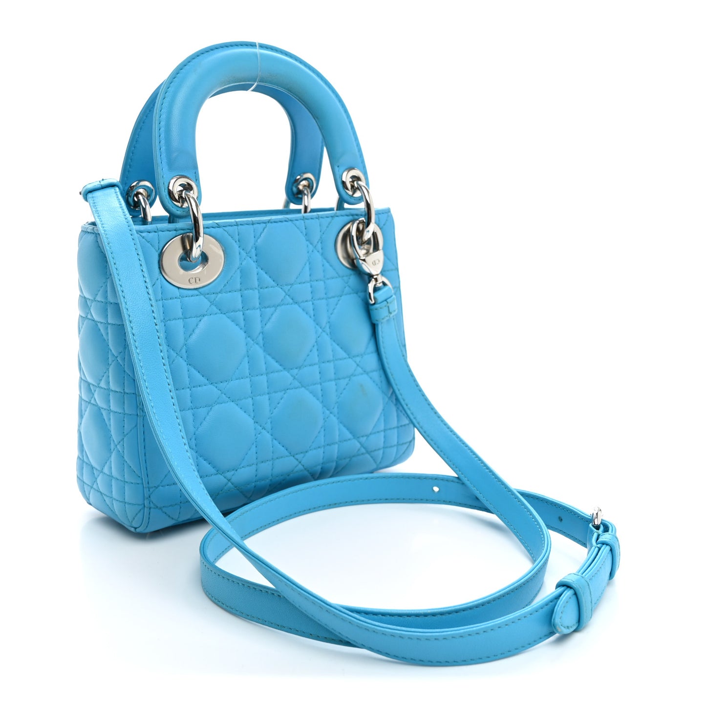 Lambskin Cannage Mini Lady Dior Blue
