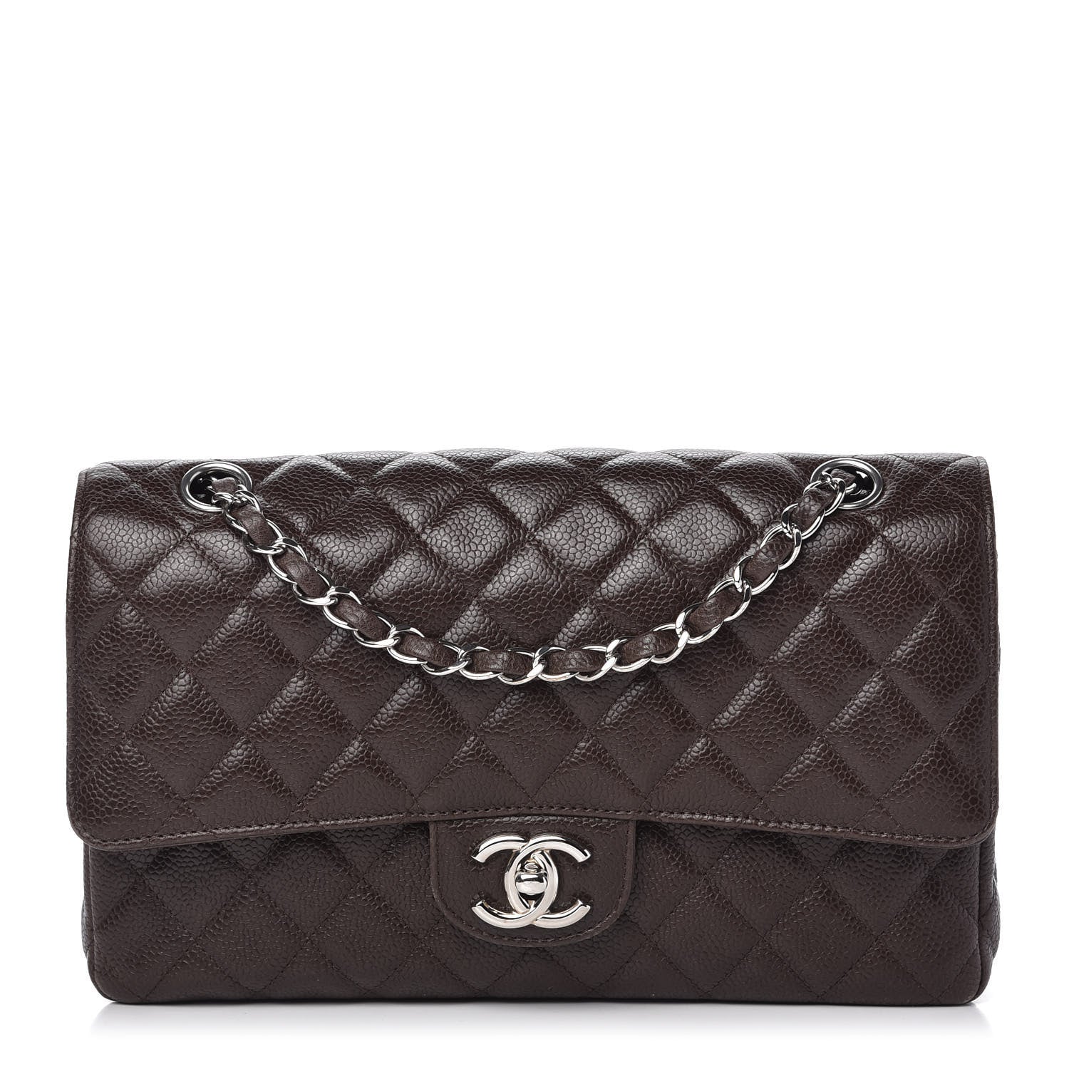 Chanel Caviar Quilted Medium Double Flap Brown 1 of 10