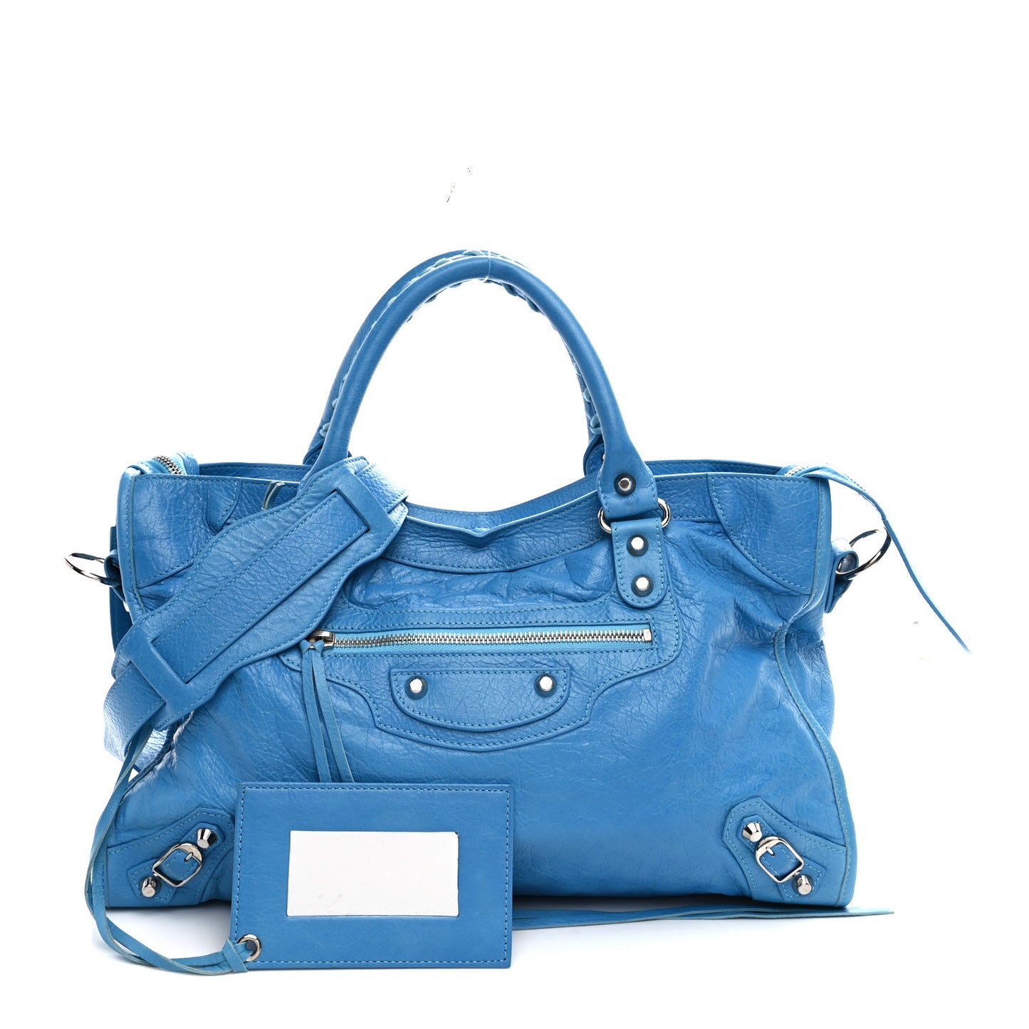 Agneau Classic Silver Hardware City Bleu Azur Clair