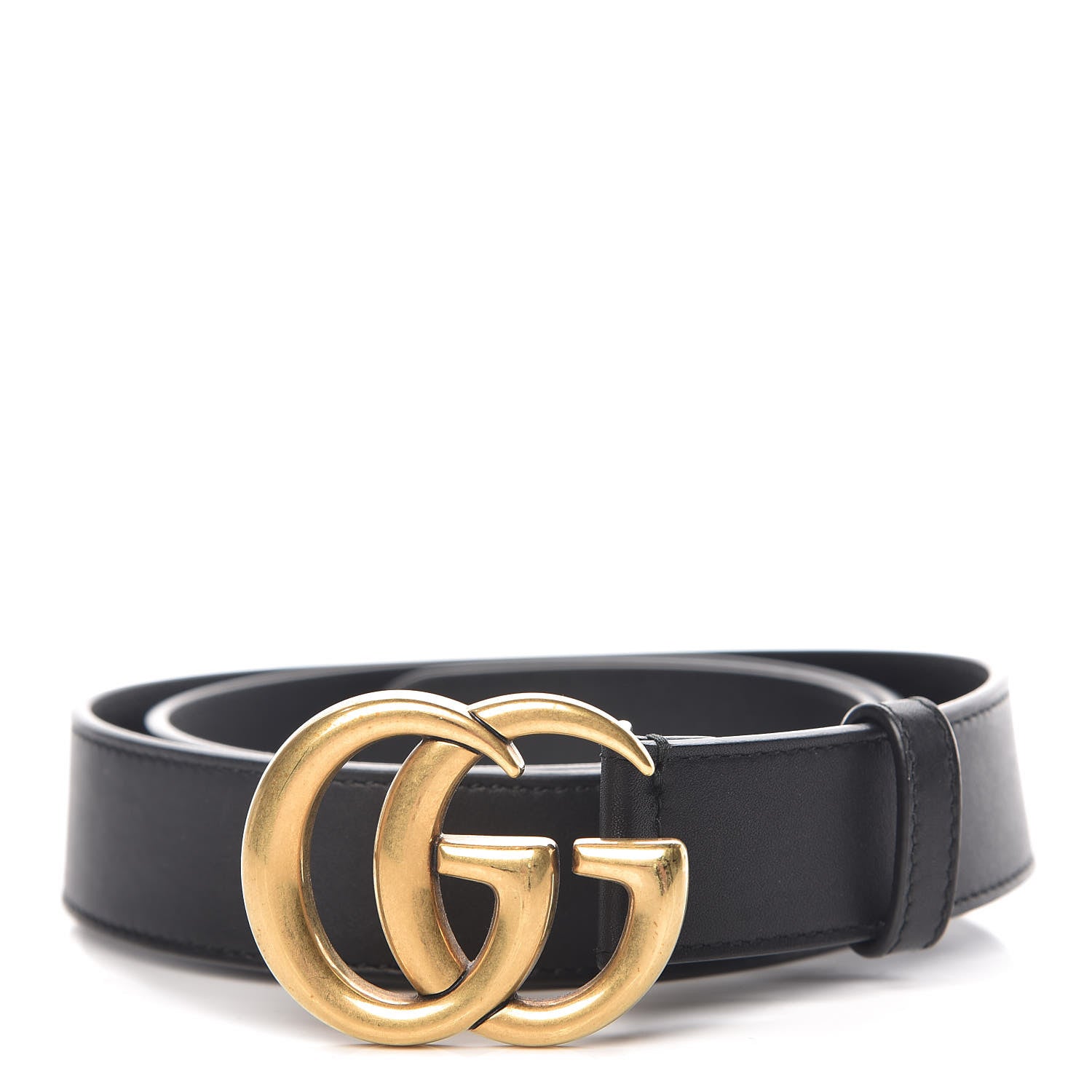 Gucci Calfskin Double G 30mm Belt 90 36 Black 1 of 6