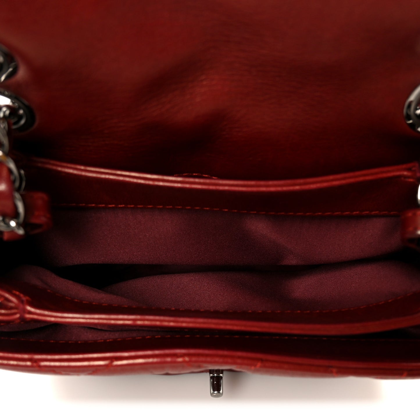 Lambskin Quilted Mini Chanel 3 Flap Red