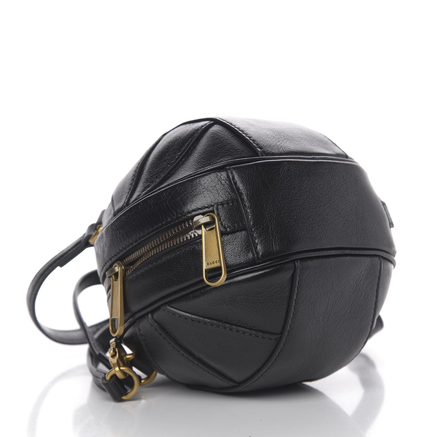 Gucci Piuma Lux Energy Mini Tifosa Basketball Shaped Shoulder Bag Black 3 of 9