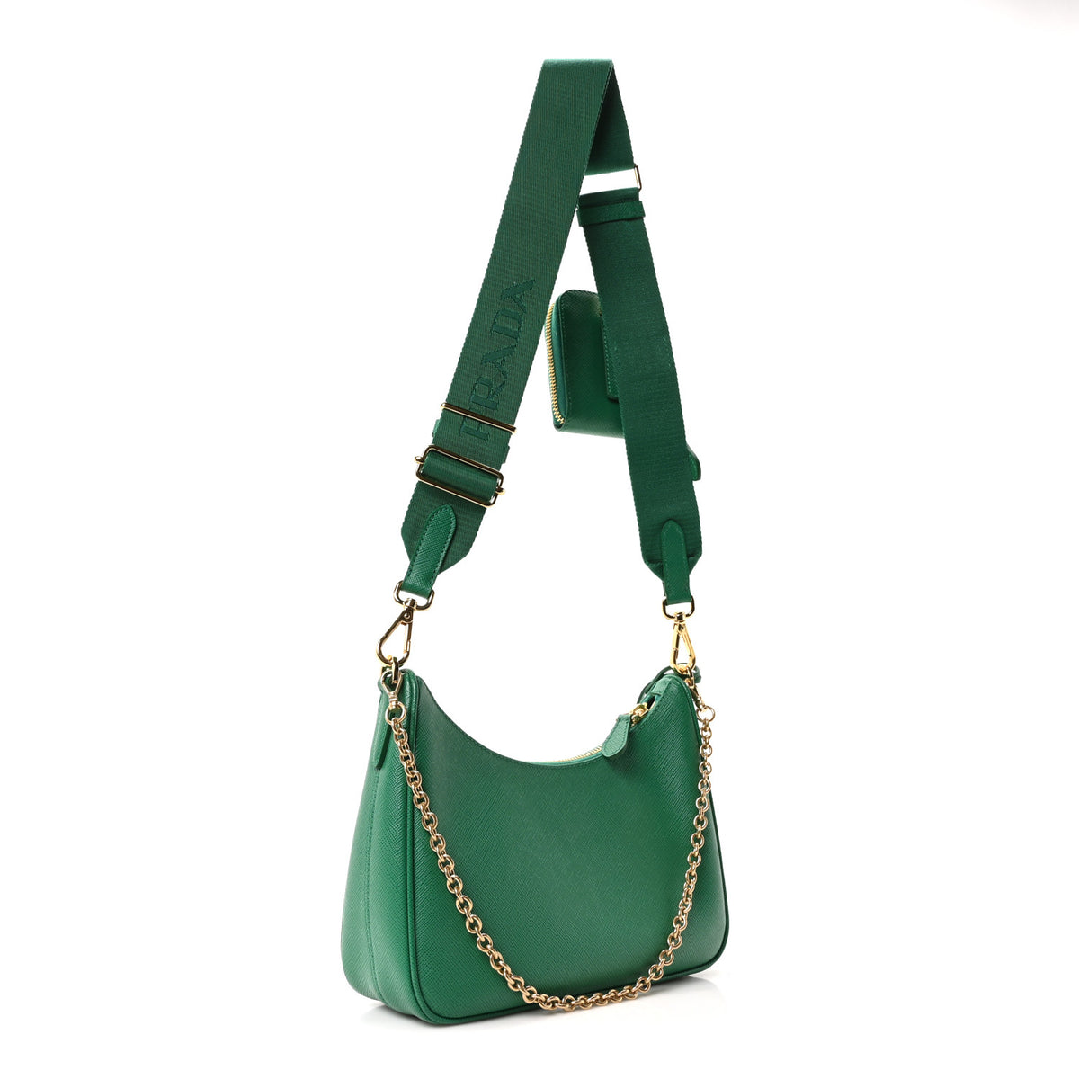 Prada Saffiano Lux Re-Edition 2005 Shoulder Bag Mango 3 of 11