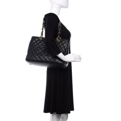 Chanel Caviar Quilted Grand Shopping Tote GST Black 2 of 12